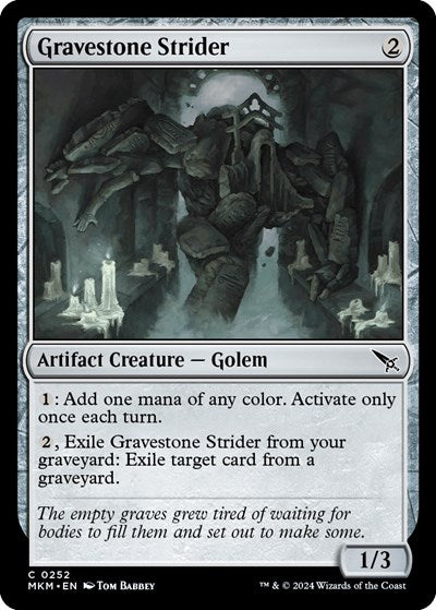 2024 Magic: The Gathering: Murders at Karlov Manor (MKM) - Gravestone Strider (#252, Common)