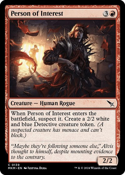 2024 Magic: The Gathering: Murders at Karlov Manor (MKM) - Person of Interest (#139, Common) (, Near Mint)