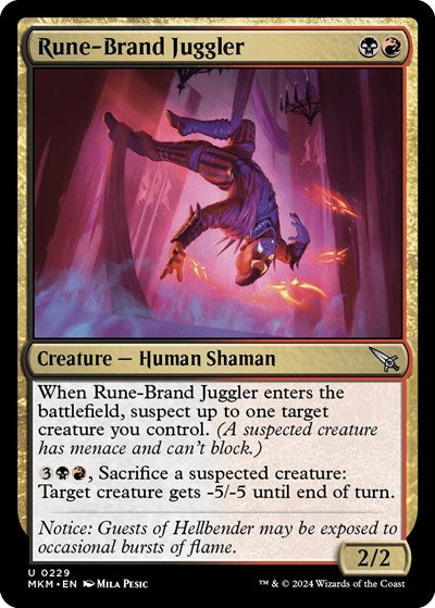 2024 Magic: The Gathering: Murders at Karlov Manor (MKM) - Rune Brand Juggler (#229, Uncommon) (, Near Mint)