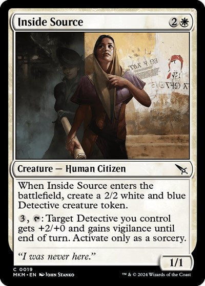 2024 Magic: The Gathering: Murders at Karlov Manor (MKM) - Inside Source (#19, Common)