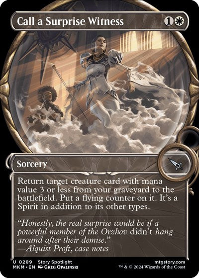 2024 Magic: The Gathering: Murders at Karlov Manor (MKM) - Call a Surprise Witness Showcase (#289, Uncommon) (, Near Mint)