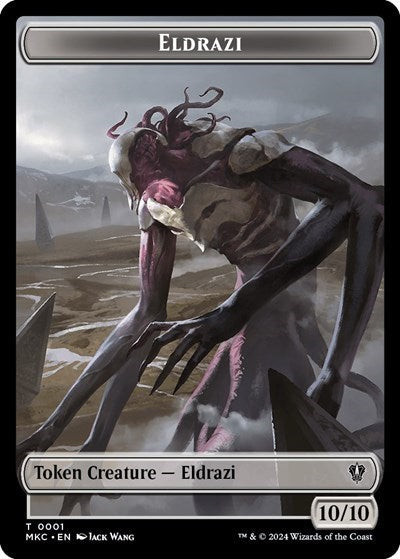 2024 Magic: The Gathering: Commander: Murders at Karlov Manor (MKC) - Eldrazi Tiny Double Sided Token (#1 // 21, T) (, Near Mint)