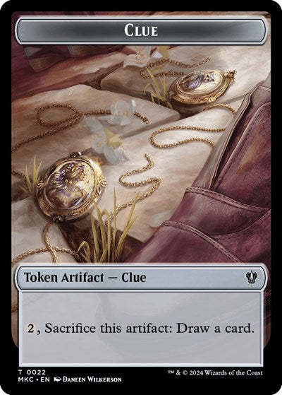 2024 Magic: The Gathering: Commander: Murders at Karlov Manor (MKC) - Clue Insect 0017 Double Sided Token (#22 // 17, T) (, Near Mint)