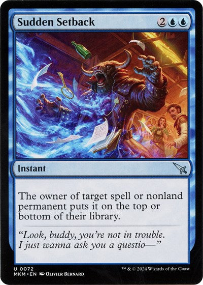 2024 Magic: The Gathering: Murders at Karlov Manor (MKM) - Sudden Setback a (#72, Uncommon) (Foil, Near Mint)