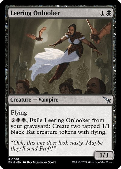 2024 Magic: The Gathering: Murders at Karlov Manor (MKM) - Leering Onlooker (#91, Uncommon) (, Near Mint)