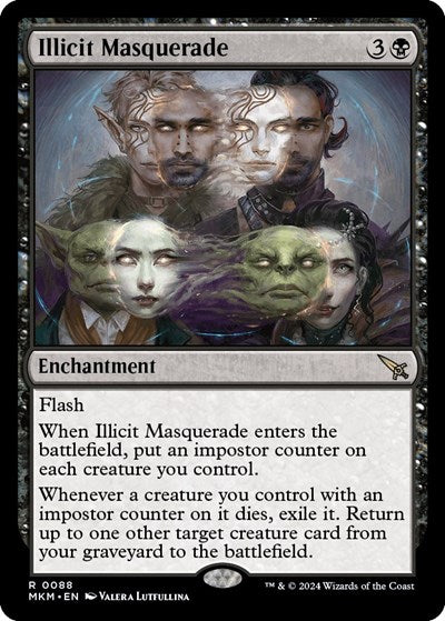 2024 Magic: The Gathering: Murders at Karlov Manor (MKM) - Illicit Masquerade (#88, Rare) (, Near Mint)