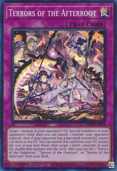 2024 YuGiOh: Phantom Nightmare (PHNI) - Terrors of the Afterroot (#PHNI-EN079, Super Rare) (1st Edition, Near Mint)