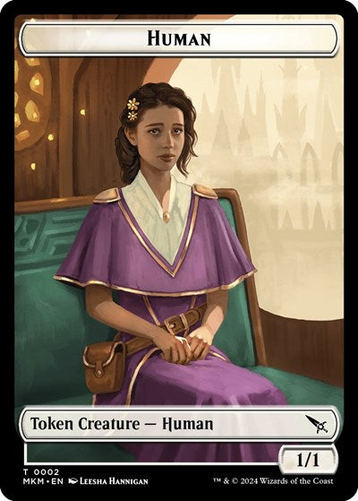 2024 Magic: The Gathering: Murders at Karlov Manor (MKM) - Human Token (#2, T) (, Near Mint)