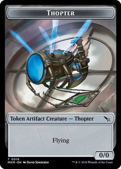 2024 Magic: The Gathering: Murders at Karlov Manor (MKM) - Thopter Token 0019 (#19, T) (, Near Mint)