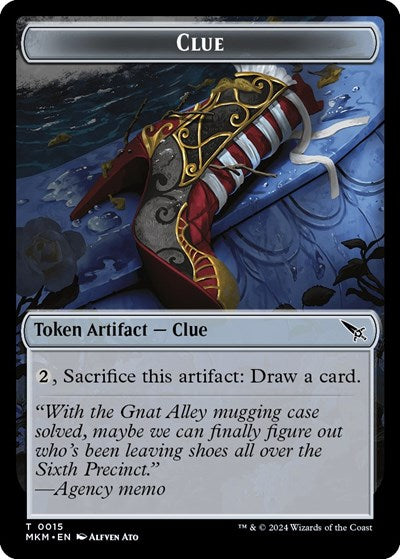 2024 Magic: The Gathering: Murders at Karlov Manor (MKM) - Clue 0015 A 0042 Double Sided Token (#15 // 42, T) (, Near Mint)