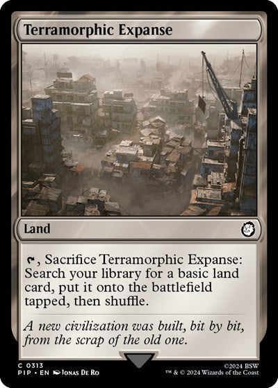 2024 Magic: The Gathering: Universes Beyond: Fallout (PIP) - Terramorphic Expanse (#313, Common)