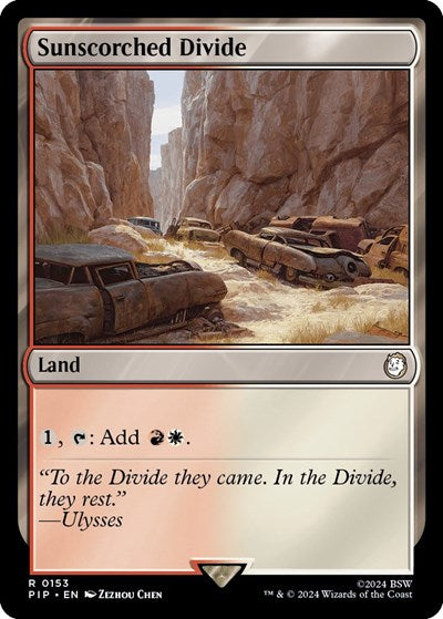 2024 Magic: The Gathering: Universes Beyond: Fallout (PIP) - Sunscorched Divide (#153, Rare) (, Near Mint)