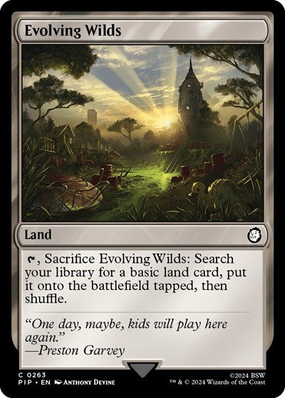 2024 Magic: The Gathering: Universes Beyond: Fallout (PIP) - Evolving Wilds (#263, Common) (, Near Mint)