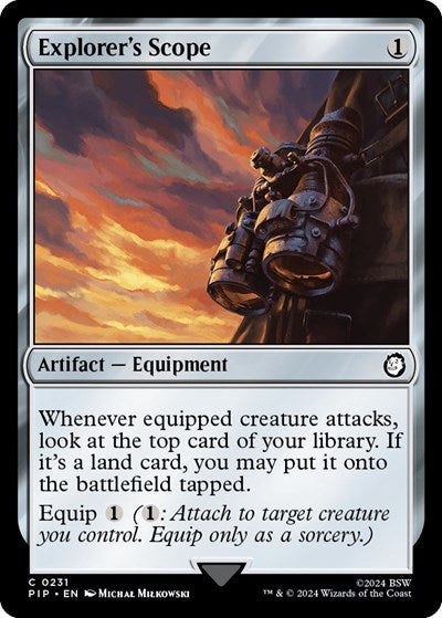 2024 Magic: The Gathering: Universes Beyond: Fallout (PIP) - Explorers Scope (#231, Common) (, Near Mint)