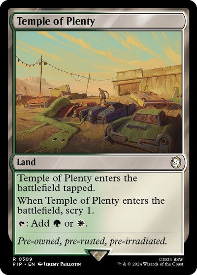 2024 Magic: The Gathering: Universes Beyond: Fallout (PIP) - Temple of Plenty (#309, Rare) (, Near Mint)