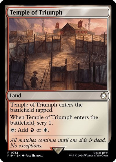 2024 Magic: The Gathering: Universes Beyond: Fallout (PIP) - Temple of Triumph (#312, Rare) (, Near Mint)