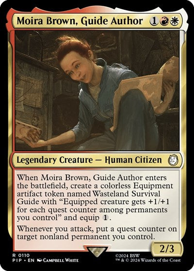 2024 Magic: The Gathering: Universes Beyond: Fallout (PIP) - Moira Brown Guide Author (#110, Rare) (, Near Mint)