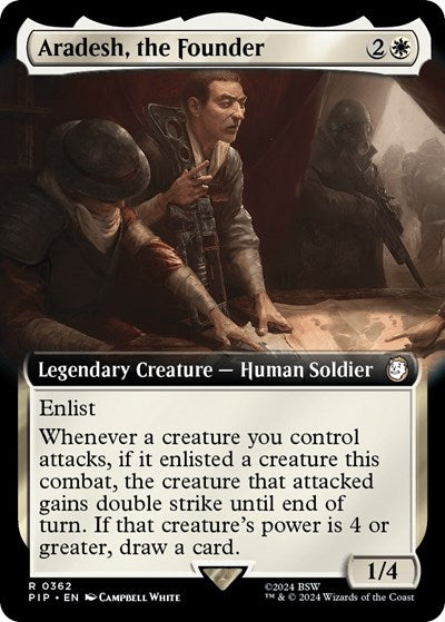 2024 Magic: The Gathering: Universes Beyond: Fallout (PIP) - Aradesh the Founder Extended Art (#362, Rare) (, Near Mint)