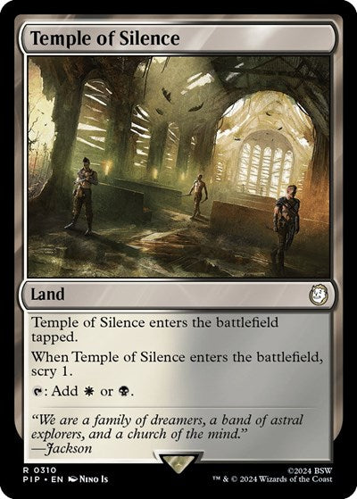 2024 Magic: The Gathering: Universes Beyond: Fallout (PIP) - Temple of Silence (#310, Rare) (, Near Mint)