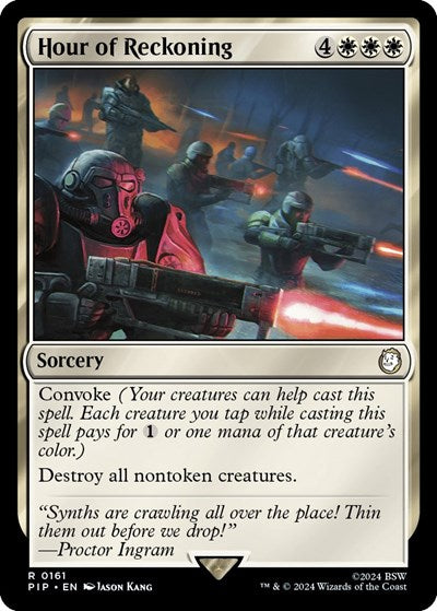 2024 Magic: The Gathering: Universes Beyond: Fallout (PIP) - Hour of Reckoning (#161, Rare) (, Near Mint)
