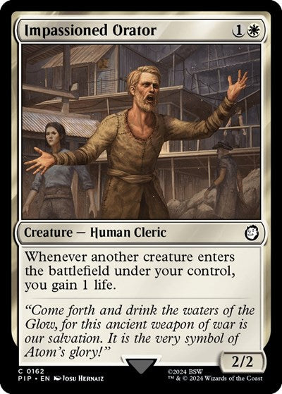 2024 Magic: The Gathering: Universes Beyond: Fallout (PIP) - Impassioned Orator (#162, Common) (, Near Mint)