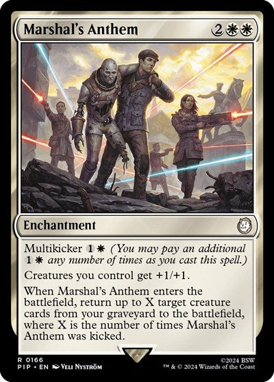 2024 Magic: The Gathering: Universes Beyond: Fallout (PIP) - Marshals Anthem (#166, Rare) (, Near Mint)