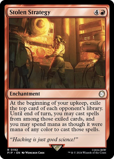 2024 Magic: The Gathering: Universes Beyond: Fallout (PIP) - Stolen Strategy (#192, Rare) (, Near Mint)