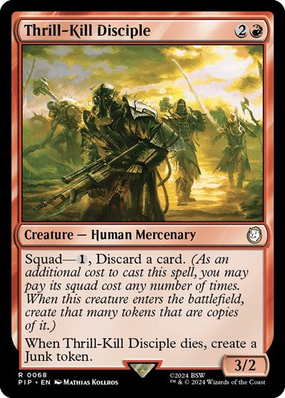 2024 Magic: The Gathering: Universes Beyond: Fallout (PIP) - Thrill Kill Disciple (#68, Rare) (, Near Mint)