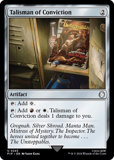 2024 Magic: The Gathering: Universes Beyond: Fallout (PIP) - Talisman of Conviction (#243, Uncommon) (, Near Mint)
