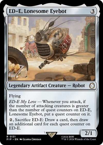 2024 Magic: The Gathering: Universes Beyond: Fallout (PIP) - ED E Lonesome Eyebot (#131, Rare) (, Near Mint)