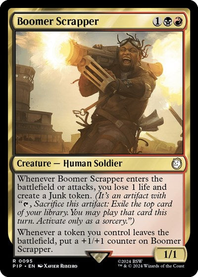 2024 Magic: The Gathering: Universes Beyond: Fallout (PIP) - Boomer Scrapper (#95, Rare) (, Near Mint)