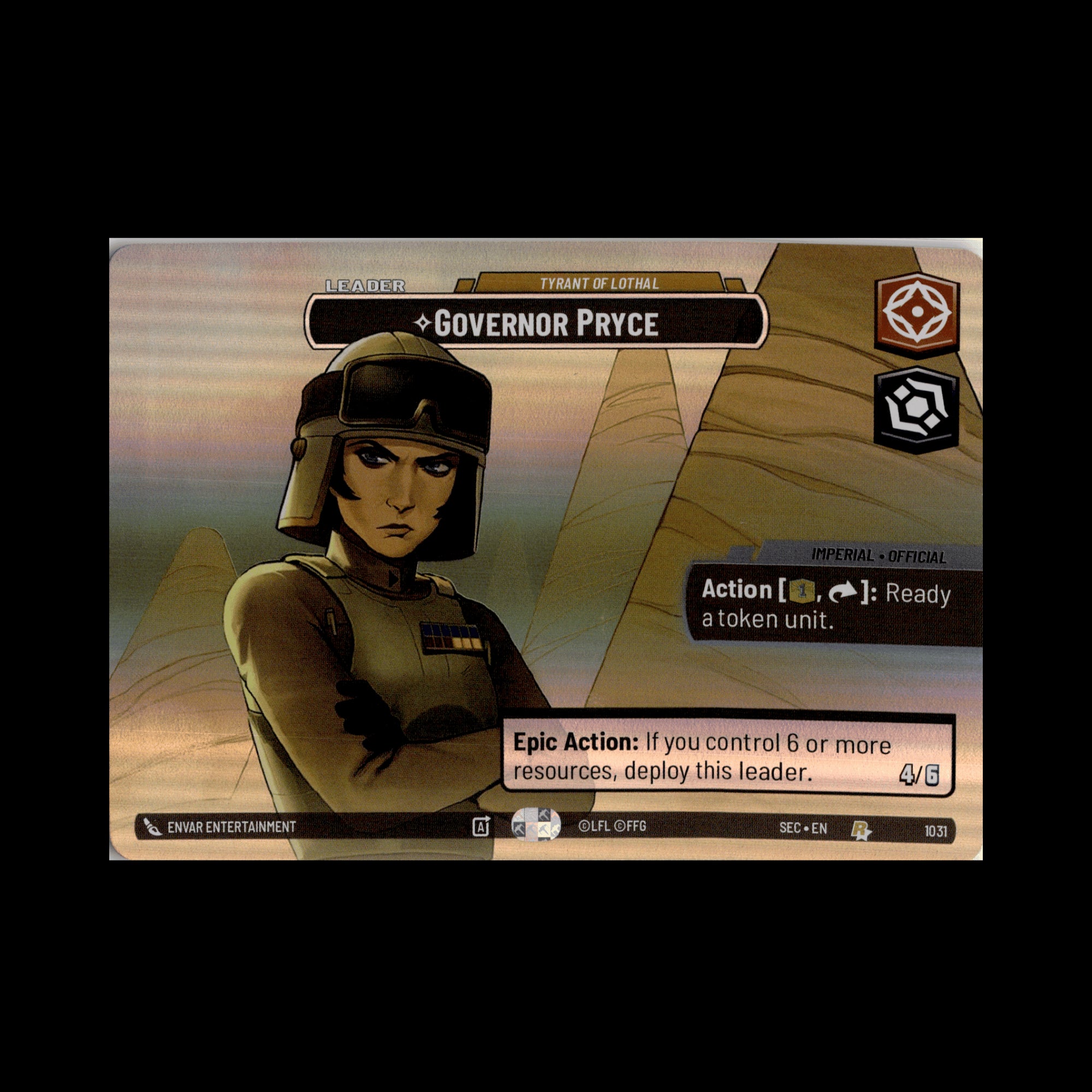 Governor Pryce - Tyrant of Lothal (Showcase) (Back)