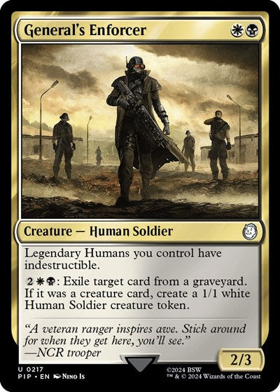 2024 Magic: The Gathering: Universes Beyond: Fallout (PIP) - Generals Enforcer (#217, Uncommon) (, Near Mint)