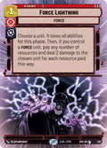 2024 Star Wars: Unlimited: Spark of Rebellion (SOR) - Force Lightning Hyperspace (#401, Legendary) (, Near Mint)