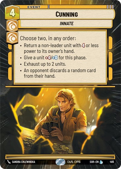 2024 Star Wars: Unlimited: Spark of Rebellion (SOR) - Cunning Hyperspace (#465, Legendary) (, Near Mint)