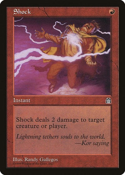 1998 Magic: The Gathering: Stronghold (STH) - Shock (#98, Common) (, Lightly Played)