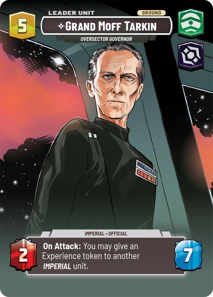 2024 Star Wars: Unlimited: Spark of Rebellion (SOR) - Grand Moff Tarkin Oversector Governor Showcase (#258, Common) (Foil, Near Mint)