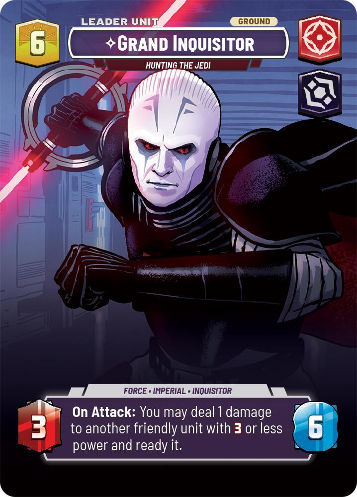 2024 Star Wars: Unlimited: Spark of Rebellion (SOR) - Grand Inquisitor Hunting the Jedi Showcase (#261, Rare) (Foil, Near Mint)