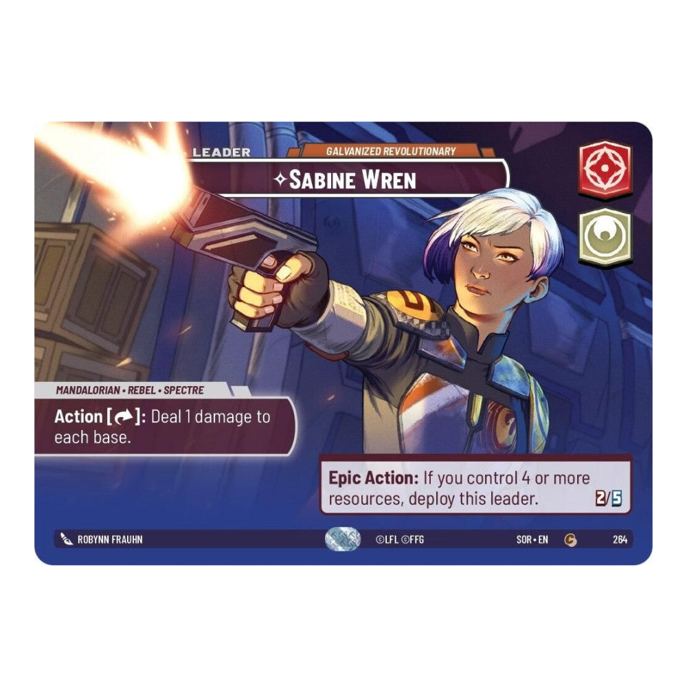 2024 Star Wars: Unlimited: Spark of Rebellion (SOR) - Sabine Wren Galvanized Revolutionary Showcase (#264, Common) (Foil, Near Mint)