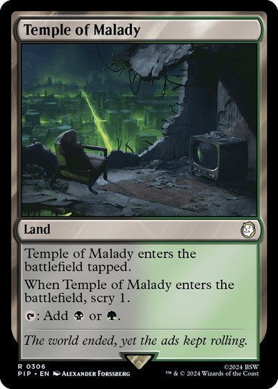 2024 Magic: The Gathering: Universes Beyond: Fallout (PIP) - Temple of Malady (#306, Rare) (, Near Mint)