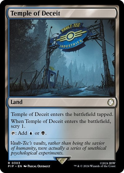 2024 Magic: The Gathering: Universes Beyond: Fallout (PIP) - Temple of Deceit (#303, Rare) (, Near Mint)