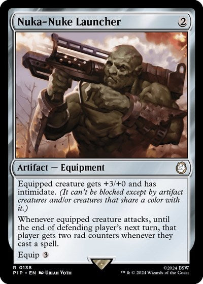 2024 Magic: The Gathering: Universes Beyond: Fallout (PIP) - Nuka Nuke Launcher (#138, Rare) (, Near Mint)