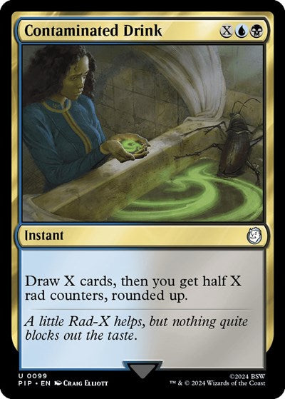 2024 Magic: The Gathering: Universes Beyond: Fallout (PIP) - Contaminated Drink (#99, Uncommon) (, Near Mint)