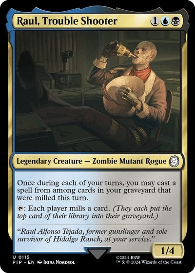 2024 Magic: The Gathering: Universes Beyond: Fallout (PIP) - Raul Trouble Shooter (#115, Uncommon) (, Near Mint)