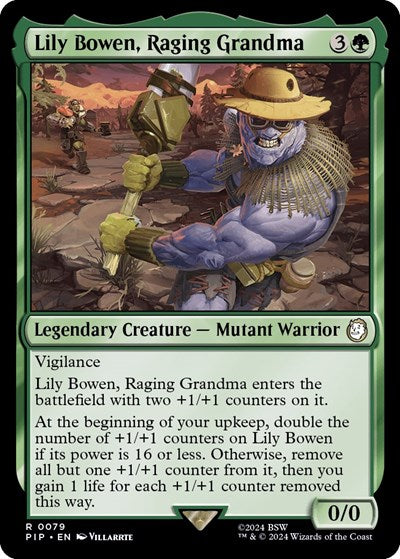 2024 Magic: The Gathering: Universes Beyond: Fallout (PIP) - Lily Bowen Raging Grandma (#79, Rare) (, Near Mint)