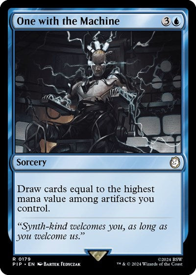 2024 Magic: The Gathering: Universes Beyond: Fallout (PIP) - One with the Machine (#179, Rare) (, Near Mint)
