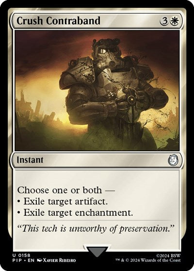 2024 Magic: The Gathering: Universes Beyond: Fallout (PIP) - Crush Contraband (#158, Uncommon) (, Near Mint)
