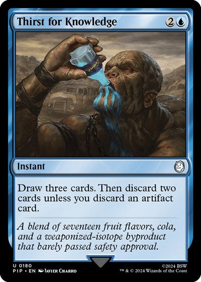 2024 Magic: The Gathering: Universes Beyond: Fallout (PIP) - Thirst for Knowledge (#180, Uncommon) (, Near Mint)