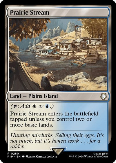2024 Magic: The Gathering: Universes Beyond: Fallout (PIP) - Prairie Stream (#280, Rare) (, Near Mint)
