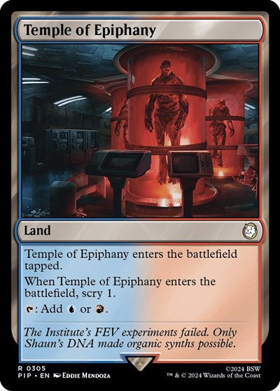 2024 Magic: The Gathering: Universes Beyond: Fallout (PIP) - Temple of Epiphany (#305, Rare) (, Near Mint)